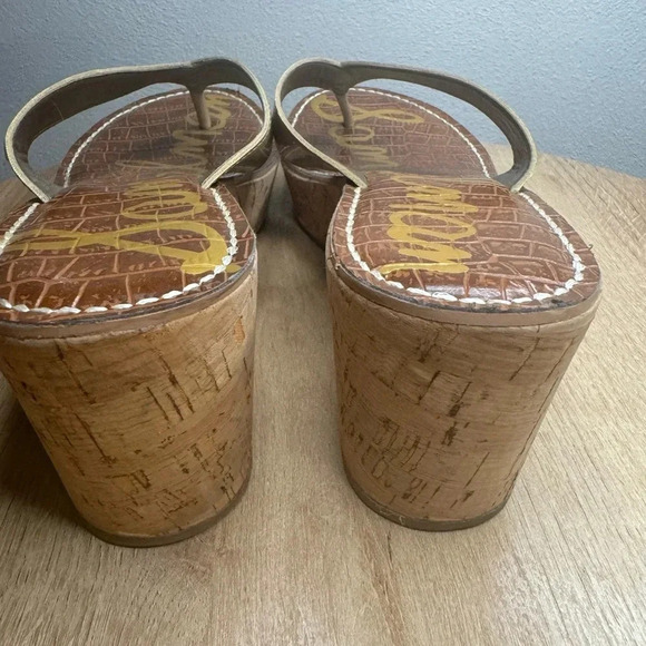 Sam Edelman Romy Platform Wedge Cork Sandal - Picture 3 of 12